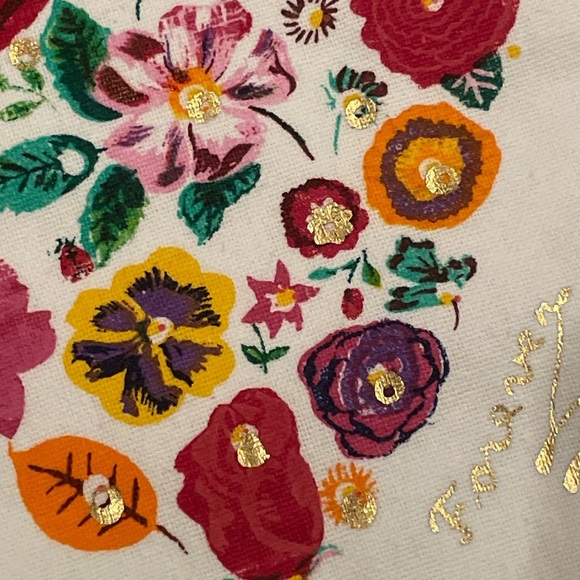 NWT Set of 2 Nathalie Lete Anthropologie Gold Heart Red Rouge Kitchen Tea towels - Picture 2 of 6